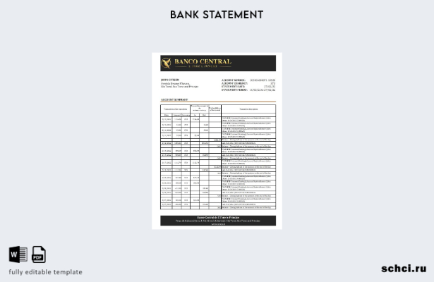 скачать цифровую версию шаблон Excel банковской выписки Сан Томе и Принсипи Banc